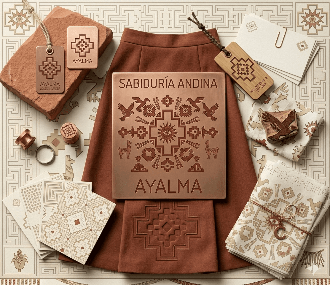 Flatlay de marca AYALMA