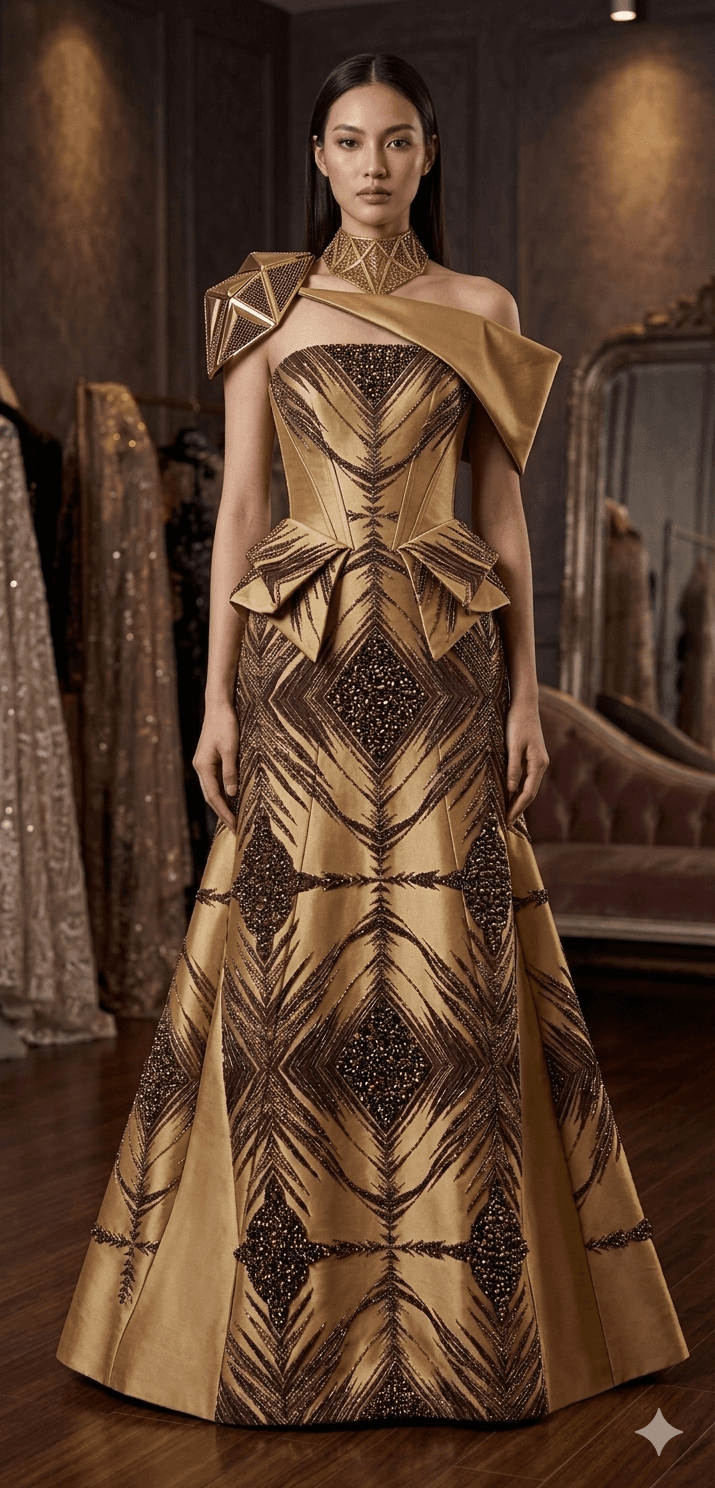 Vestido Ceremonia (Oro)