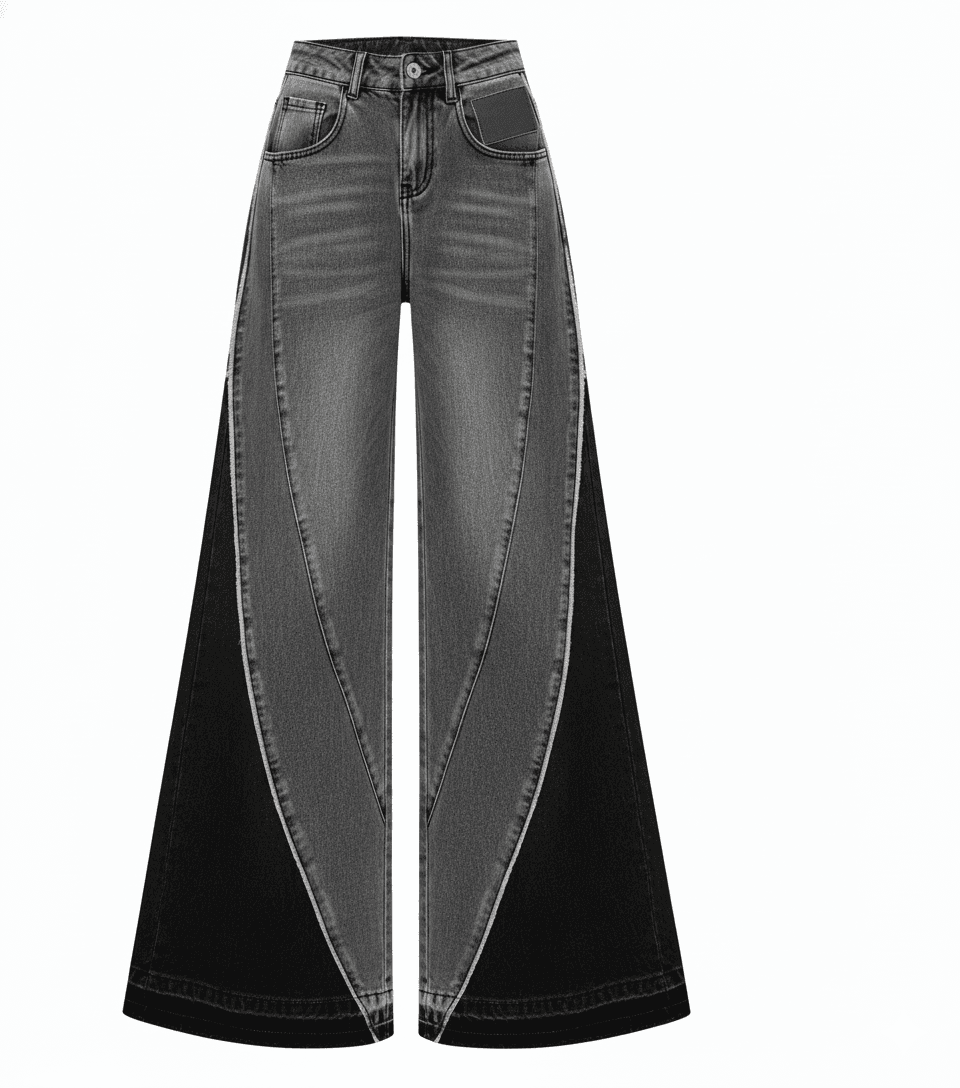 Jean Flare Geométrico (Gris)